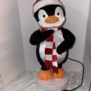 Rare Gemmy Industries Singing Penguin With Cord Animated Not Complete Set
